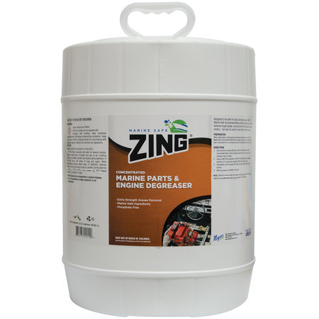 ZING ZING 10501 Marine-Safe Concentrated Marine Parts and Engine Degreaser - 5 Gallon 10502